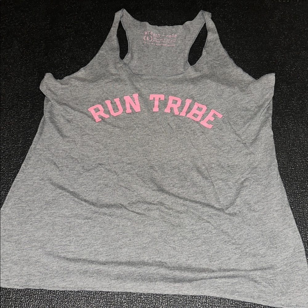 Gray run tribe Tank Top size large